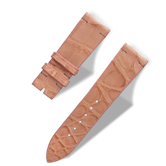 Authentic Alligator Watch Strap – Handmade Quality - Creamy Orange - Picture 4 of 6